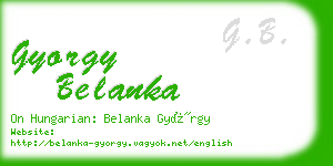 gyorgy belanka business card